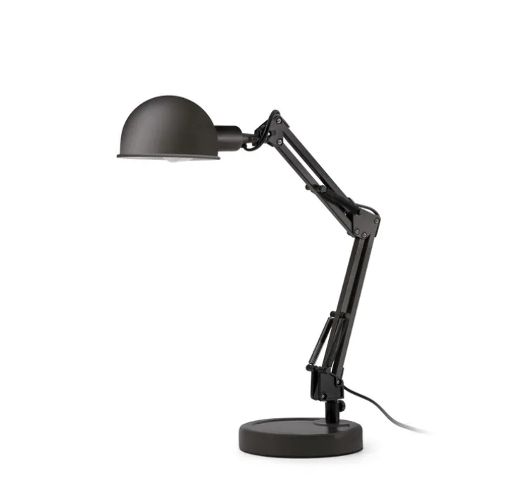 Lampe de bureau, industrielle, noir, Baobab, H49cm L34cm, Faro