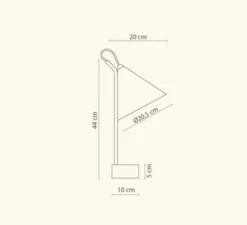 Lampe de bureau, Lampe à poser Rubi, noir et or, Ø20cm, H44cm - Robin