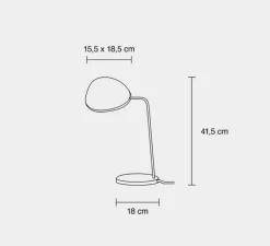 Lampe de bureau, Leaf, blanc, 2700K, 370lm, H41,5cm - Muuto