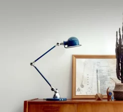 Lampe de bureau, Loft D6000I, bleu saphir poli, Ø15cm, H60cm - Jieldé