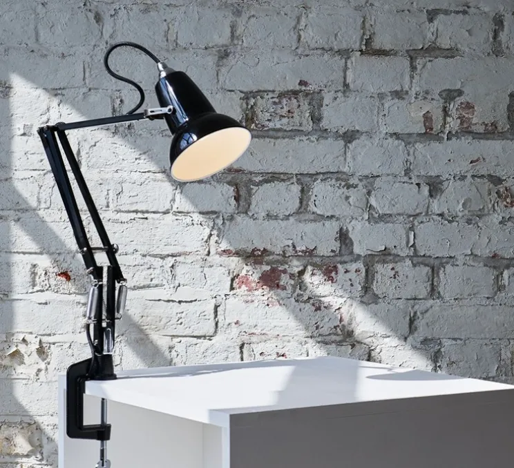 Lampe de bureau, Original 1227 mini avec Pince, noir, H50cm - ANGLEPOISE