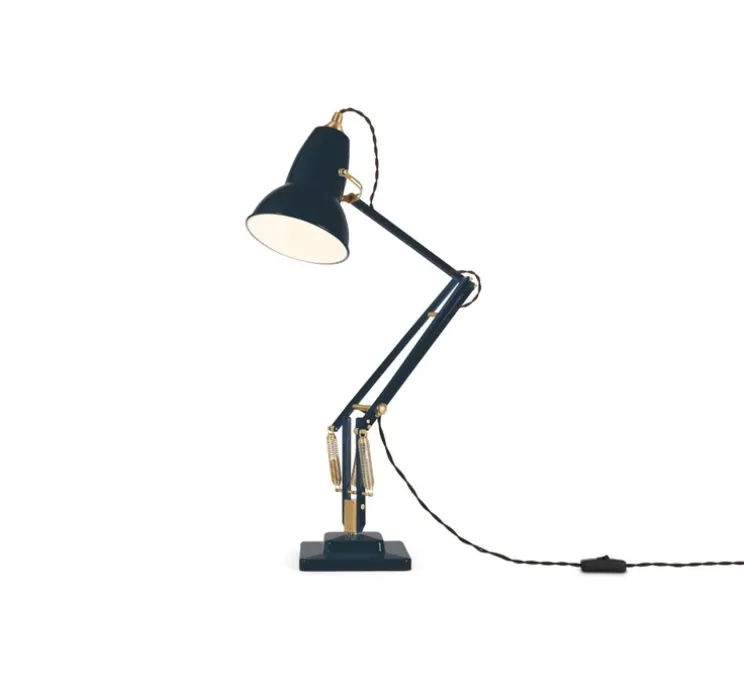 Lampe de bureau, Original 1227 Brass, Ink Blue, Ø14cm H49cm - Anglepoise