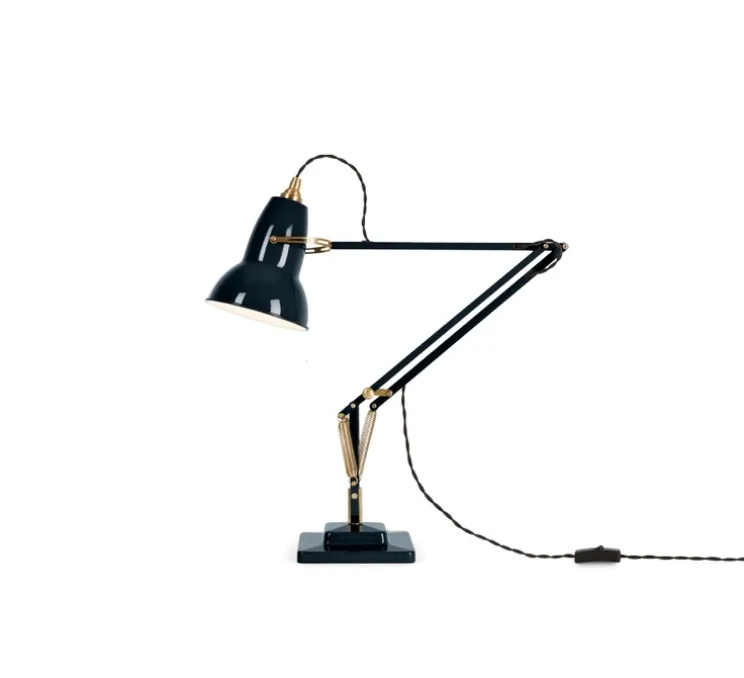Lampe de bureau, Original 1227 Brass, Ink Blue, Ø14cm H49cm - Anglepoise