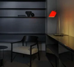 Lampe de bureau, réédition de Charlotte Perriand, rouge, L15cm, H51cm - Nemo Lighting