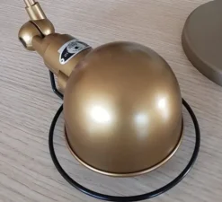 Lampe de bureau, Signal 2 Bras, SI333, brillant, or nacré, Ø16cm, H60cm - Jieldé