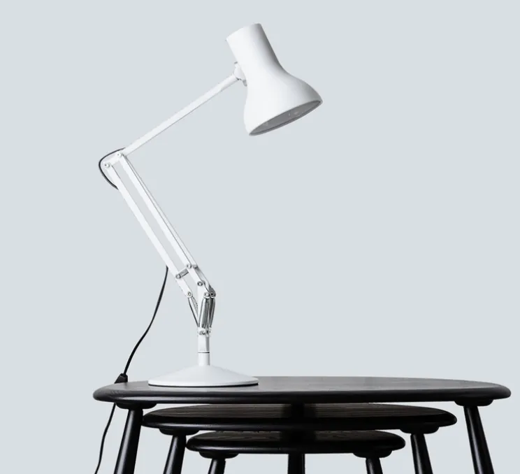 Lampe de bureau, Type 75, blanc alpin, Ø14cm, H57cm - Anglepoise