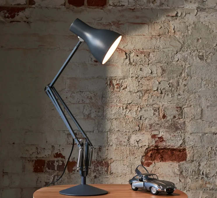 Lampe de bureau, Type 75, gris, 2700K, 470lm, Ø14cm, H57cm - Anglepoise