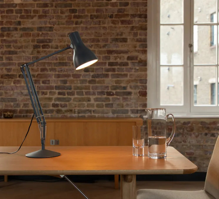 Lampe de bureau, Type 75, gris, 2700K, 470lm, Ø14cm, H57cm - Anglepoise