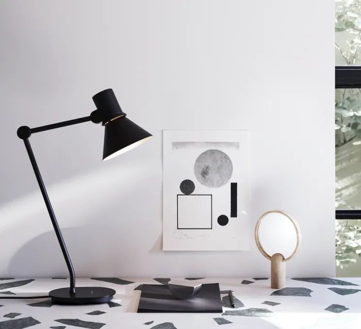 Lampe de bureau, TYPE 80, noir mat, L32cm, H48cm - Anglepoise
