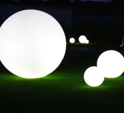 Lampe de jardin, GLOBO, blanc, mat, Ø50cm - Slide