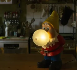 Lampe, Gummy Snooping, nain, jaune, L18cm, H40cm - Seletti