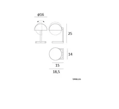 Lampe, MJA, Jaques Adnet, chrome, L18.5cm, H25cm - LUMEN CENTER ITALIA