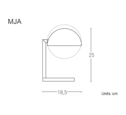 Lampe, MJA, Jaques Adnet, or, L18.5cm, H25cm - LUMEN CENTER ITALIA