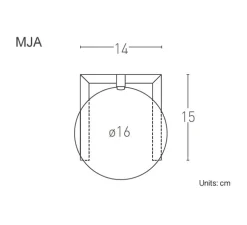 Lampe, MJA, Jaques Adnet, or, L18.5cm, H25cm - LUMEN CENTER ITALIA
