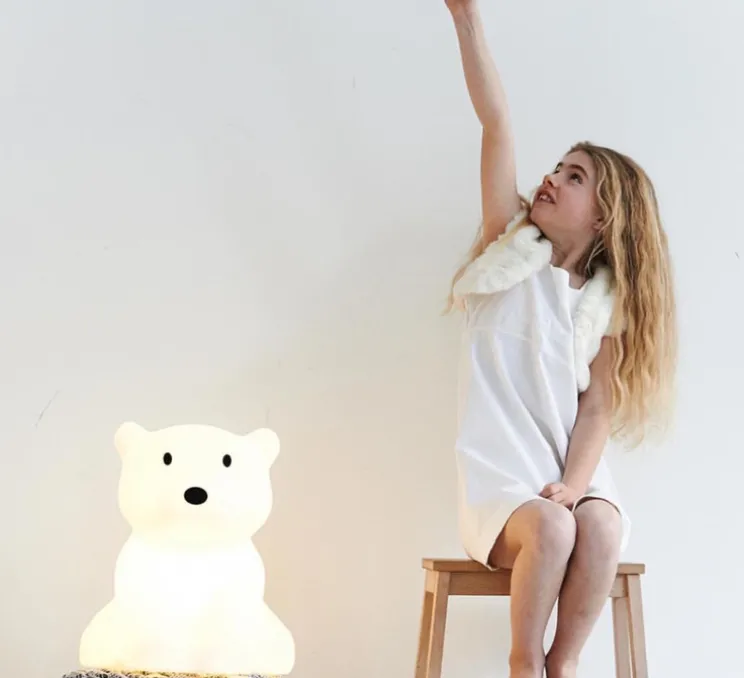 Lampe Ours, enfants, Nanuk, blanc, H41cm - Mr Maria