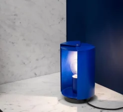 Lampe, Pivotante, Charlotte Perriand, bleu, Ø12,5cm, H20cm - Nemo Lighting