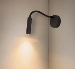 Liseuse, Karpo goose, noir, LED, dim, 3000K, 380 lm, Ø3cm, H22,5cm - SLV