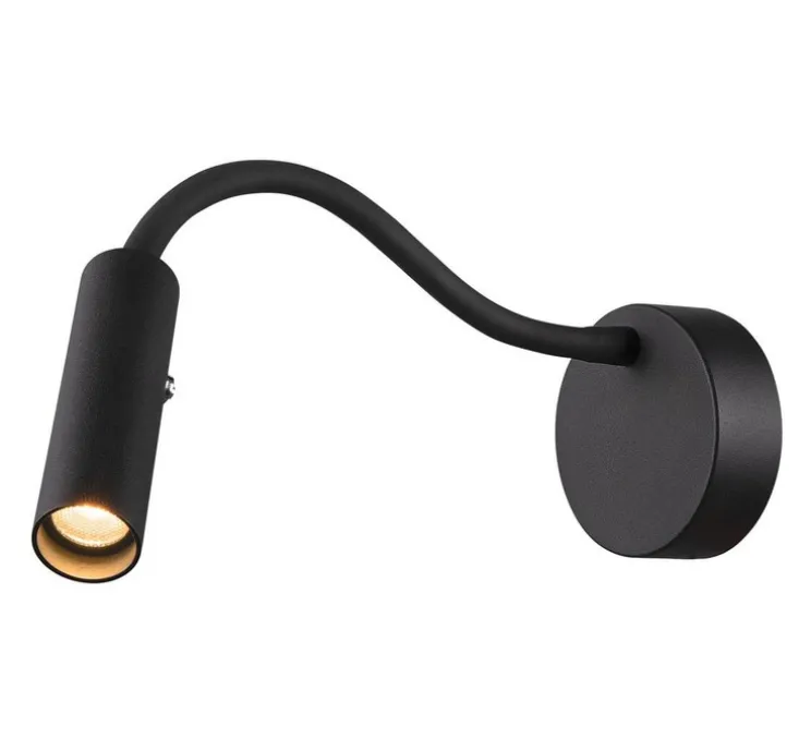 Liseuse, Karpo goose, noir, LED, dim, 3000K, 380 lm, Ø3cm, H22,5cm - SLV