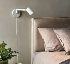 Liseuse murale, Ascoli Swing Plug In, blanc mat, L11cm, H11cm - Astro