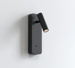 Liseuse murale, Enna Surface USB, noir mat, LED, 2700K, 134 lm, L8cm, H22,5cm - Astro