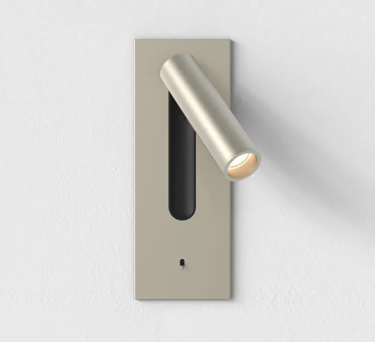 Liseuse murale, Fuse 3 Toggle, avec interrupteur, nickel, LED, 2700K, 185 lm, L7,5cm, H20cm - Astro