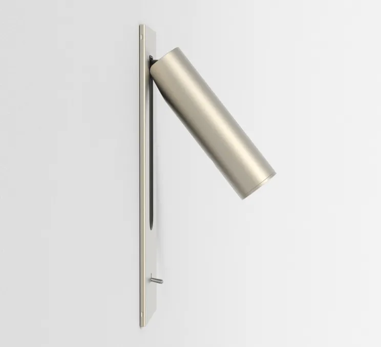 Liseuse murale, Fuse 3 Toggle, avec interrupteur, nickel, LED, 2700K, 185 lm, L7,5cm, H20cm - Astro