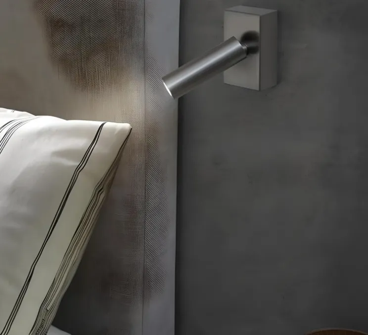 Liseuse murale, Jerry, nickel, LED, 3000K, 100 lm, L15cm, H10cm - Carpyen