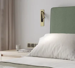 Liseuse murale, Keta, or mat, LED, 2700K, 155 lm, L6,3cm, H25,6cm - Astro