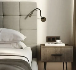 Liseuse murale, Lucca, encastrée, avec interrupteur, bronze, LED, 2700k, 124 lm, Ø8,5cm, H40,4cm - Astro