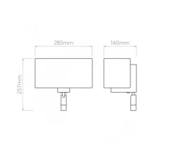 Liseuse murale, Napoli Reader Led, 2700k, 149lm, nickel mat, abat jour blanc brillant, L28,5cm, H14,5cm - Astro