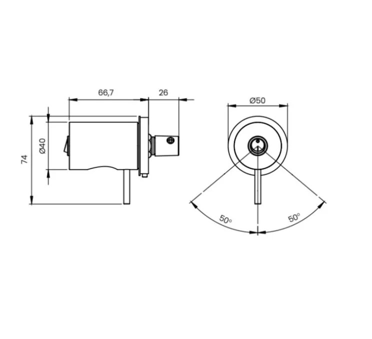 Liseuse murale, Tap, laiton, LED, 3000K, lm, L5cm, H7,4cm - Frandsen
