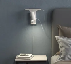 Liseuse murale, Tyson Left, blanc, L6,5cm, H19cm - Belid