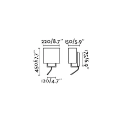 Liseuse murale, Vesper, blanc, beige, L22cm, H45cm - Faro