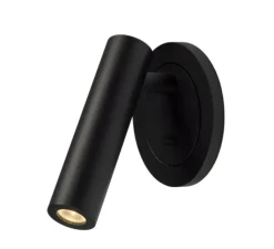 Liseuse, Smoofy, avec interrupteur, noir mat, LED, 3000K, 150 lm, Ø9cm, H12cm - Nexel