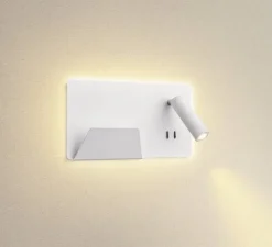 Liseuse, Somnila Spot, version gauche, blanc, LED, 3000K, 770 lm, L28cm, H16cm - SLV