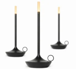 Lot de 3 lampes baladeuses, Wick, noir, LED, dim, 2600K, 35 lm, Ø12cm, H26cm - Graypants