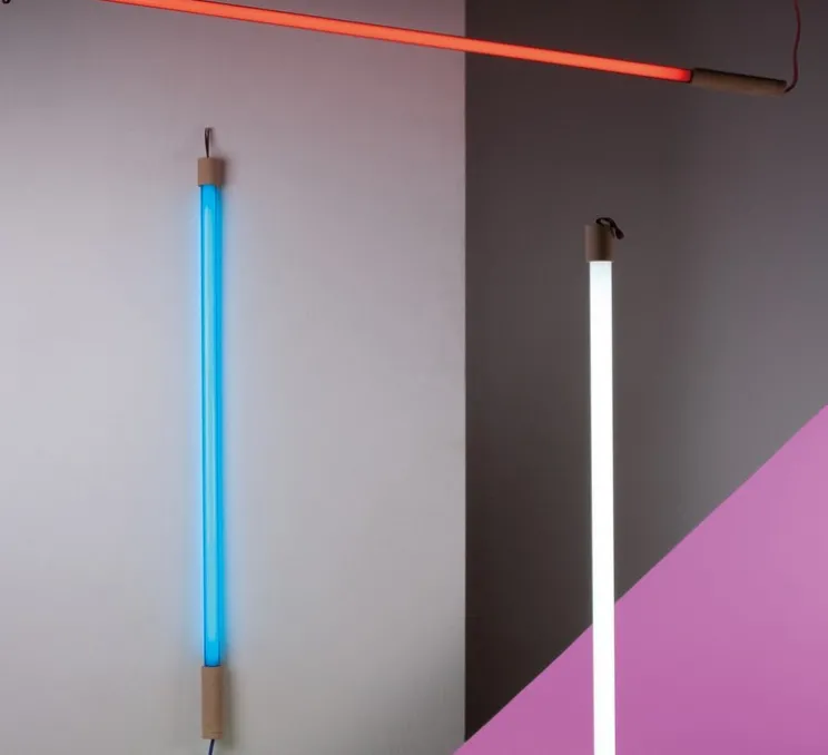 Luminaire, tube néon, Linea, bleu, L134.5cm, cm - Seletti