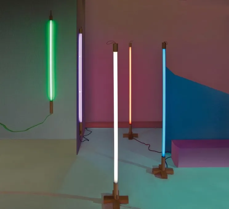 Luminaire, tube néon, Linea, bleu, L134.5cm, cm - Seletti