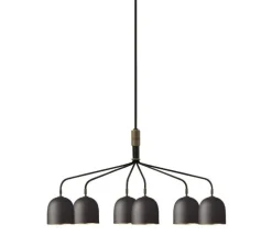 Lustre 6 bras, Howard, bronze, laiton, L133,6cm, H60,4cm - Gubi