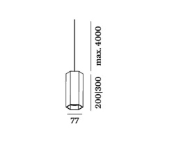 Lustre, 4 suspensions, HEXO MULTI 3.0 PAR16, bronze, H30cm, Ø7,7cm - Wever&Ducré