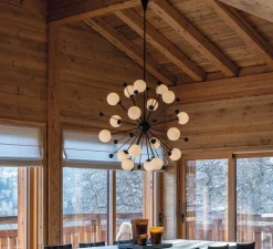 Lustre, 01 Version 1, blanc & noir, Ø125cm, H155cm - Magic Circus Editions