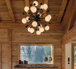 Lustre, 01 Version 1, blanc & noir, Ø125cm, H155cm - Magic Circus Editions