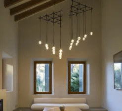 Lustre, Algorithm 0825, graphite, LED, dim, Dali push 1-10V, 2700K, 3123 lm, L75cm, H120cm - Vibia