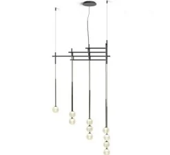 Lustre, Algorithm 0825, graphite, LED, dim, Dali push 1-10V, 2700K, 3123 lm, L75cm, H120cm - Vibia