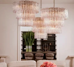 Lustre, Almeria, Laiton antique, verre, Ø81cm, H72cm - Eichholtz