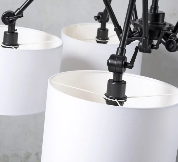 Lustre, Amsterdam 3220, blanc, noir, Ø195cm, H45/120cm - It's about Romi