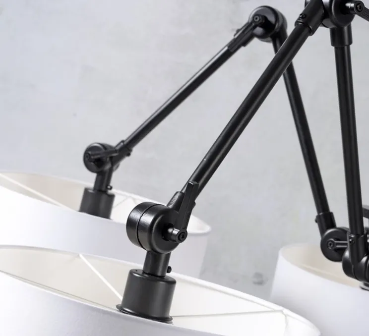 Lustre, Amsterdam 3220, blanc, noir, Ø195cm, H45/120cm - It's about Romi