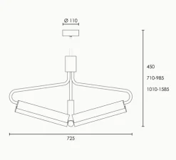 Lustre, Angel 3 300 Wide, laiton, L72,5cm, H71-98,5cm - Rubn