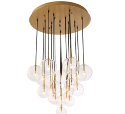 Lustre, Aulani, Laiton, transparent, Ø80cm, H125cm - Eichholtz