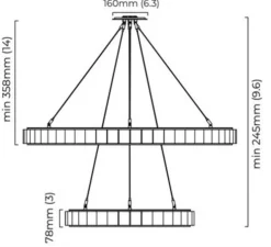Lustre, Avalon HALO, laiton, albâtre, LED, dim, 2700K, 1000 lm, Ø110cm, H35cm - CTO lighting